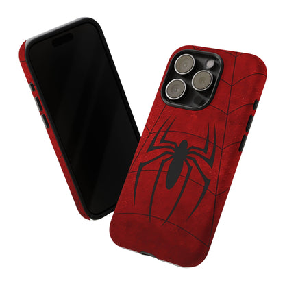 Spider Emblem Tough Phone Case — Red Web Armor