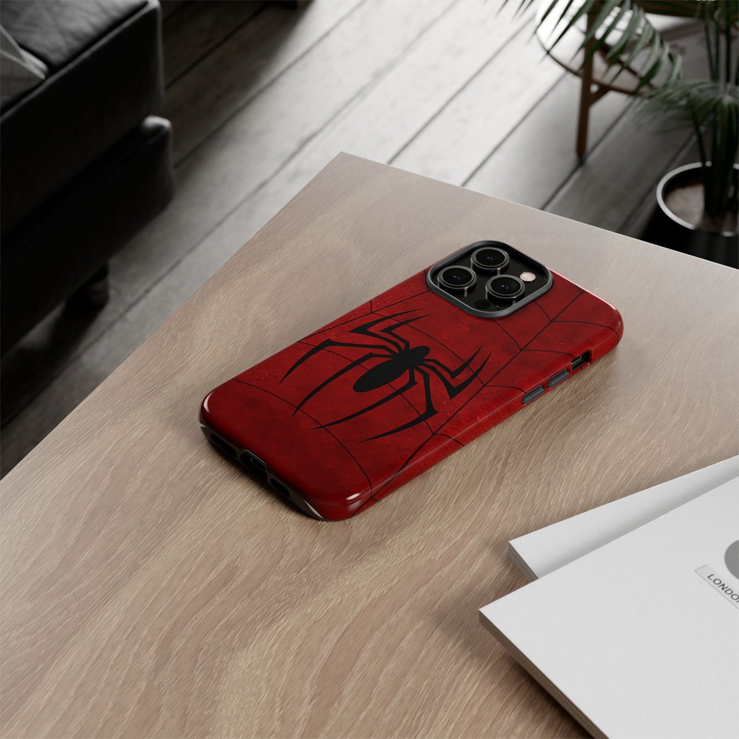 Spider Emblem Tough Phone Case — Red Web Armor