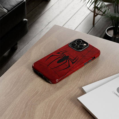 Spider Emblem Tough Phone Case — Red Web Armor