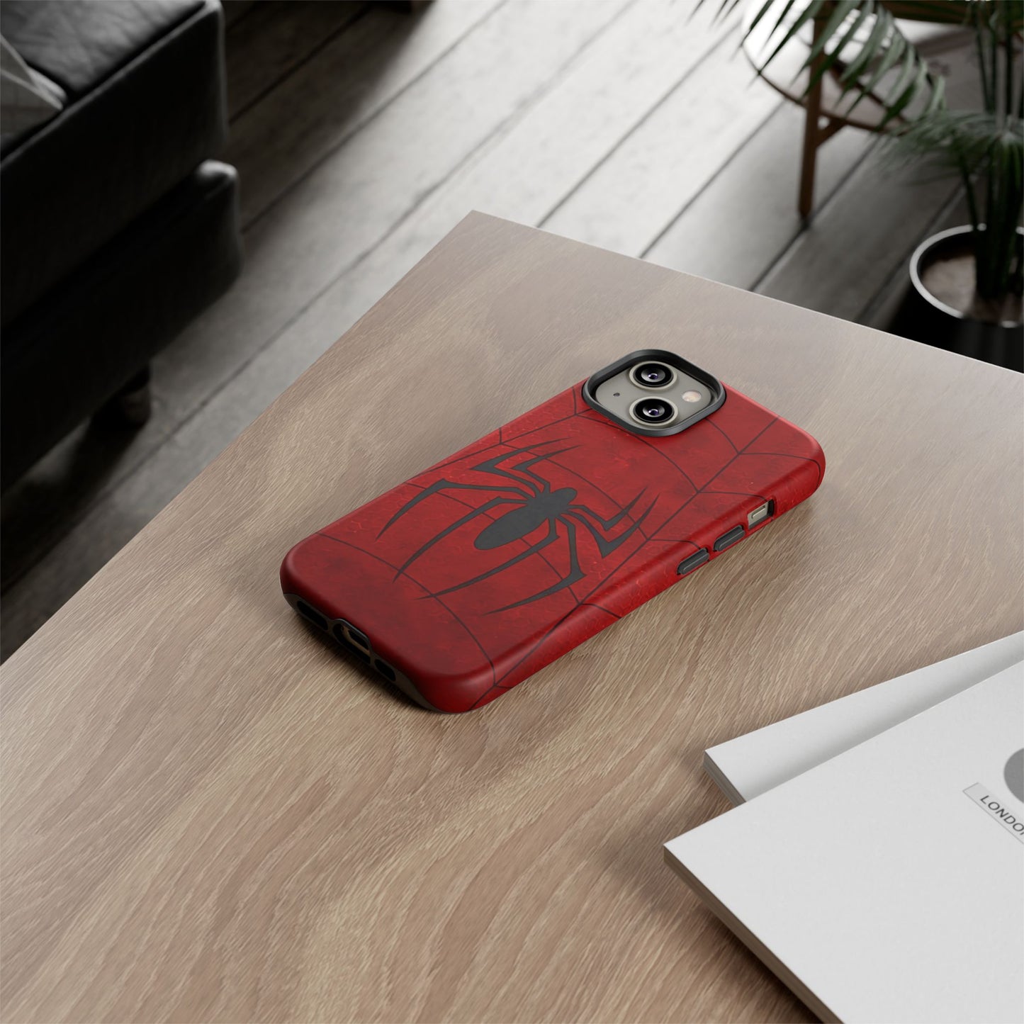 Spider Emblem Tough Phone Case — Red Web Armor