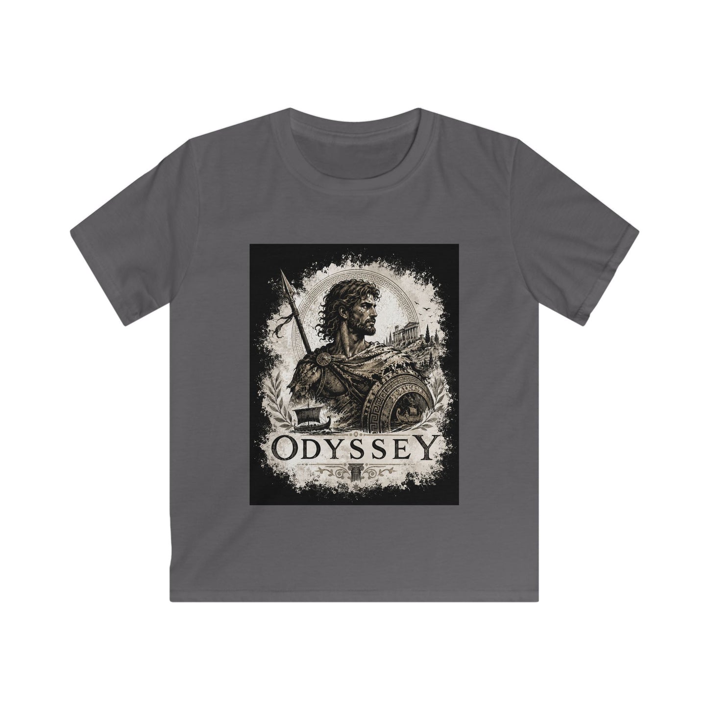 Kids T-Shirt — 'Odyssey' Ancient Hero Graphic Tee for Boys & Girls
