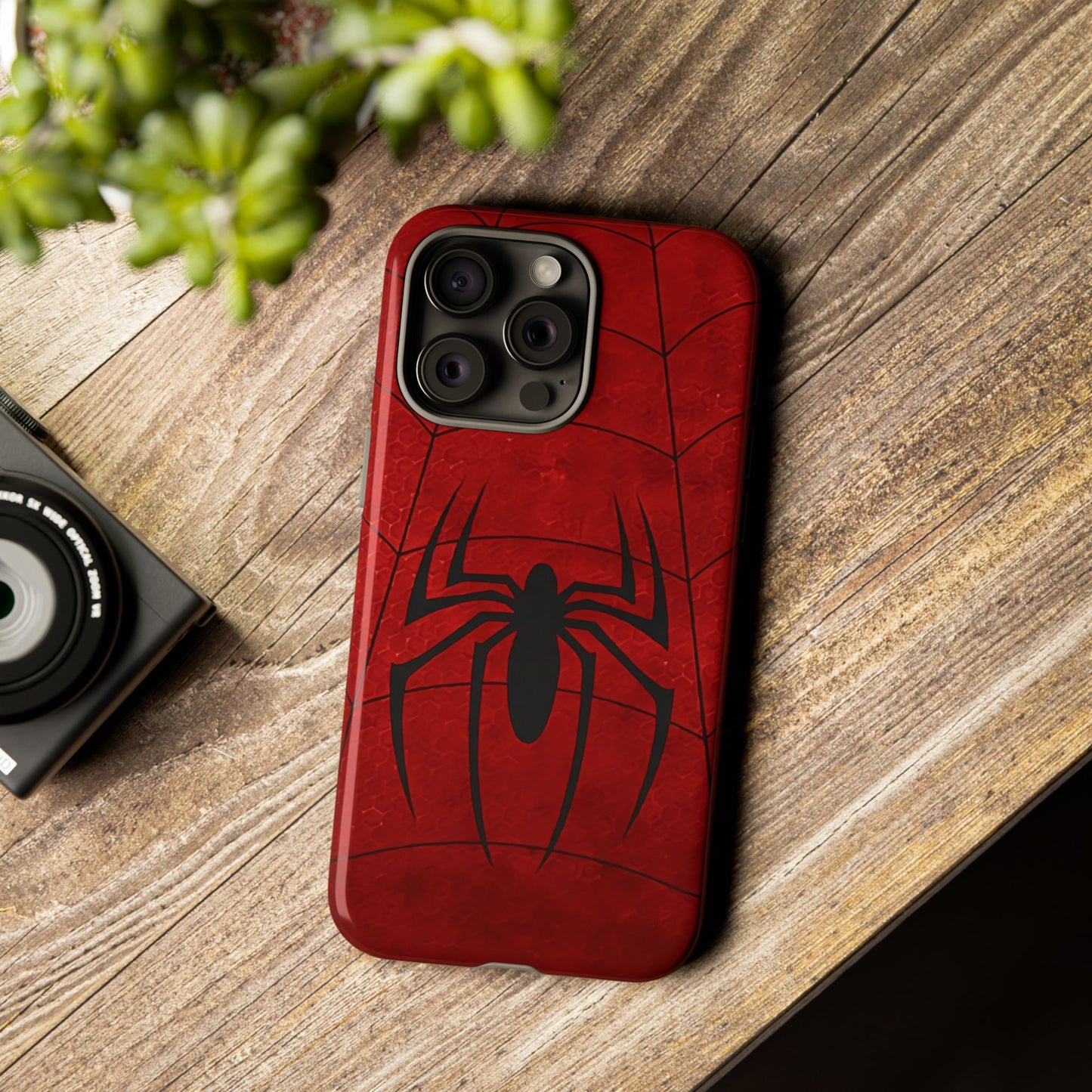 Spider Emblem Tough Phone Case — Red Web Armor