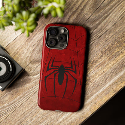 Spider Emblem Tough Phone Case — Red Web Armor