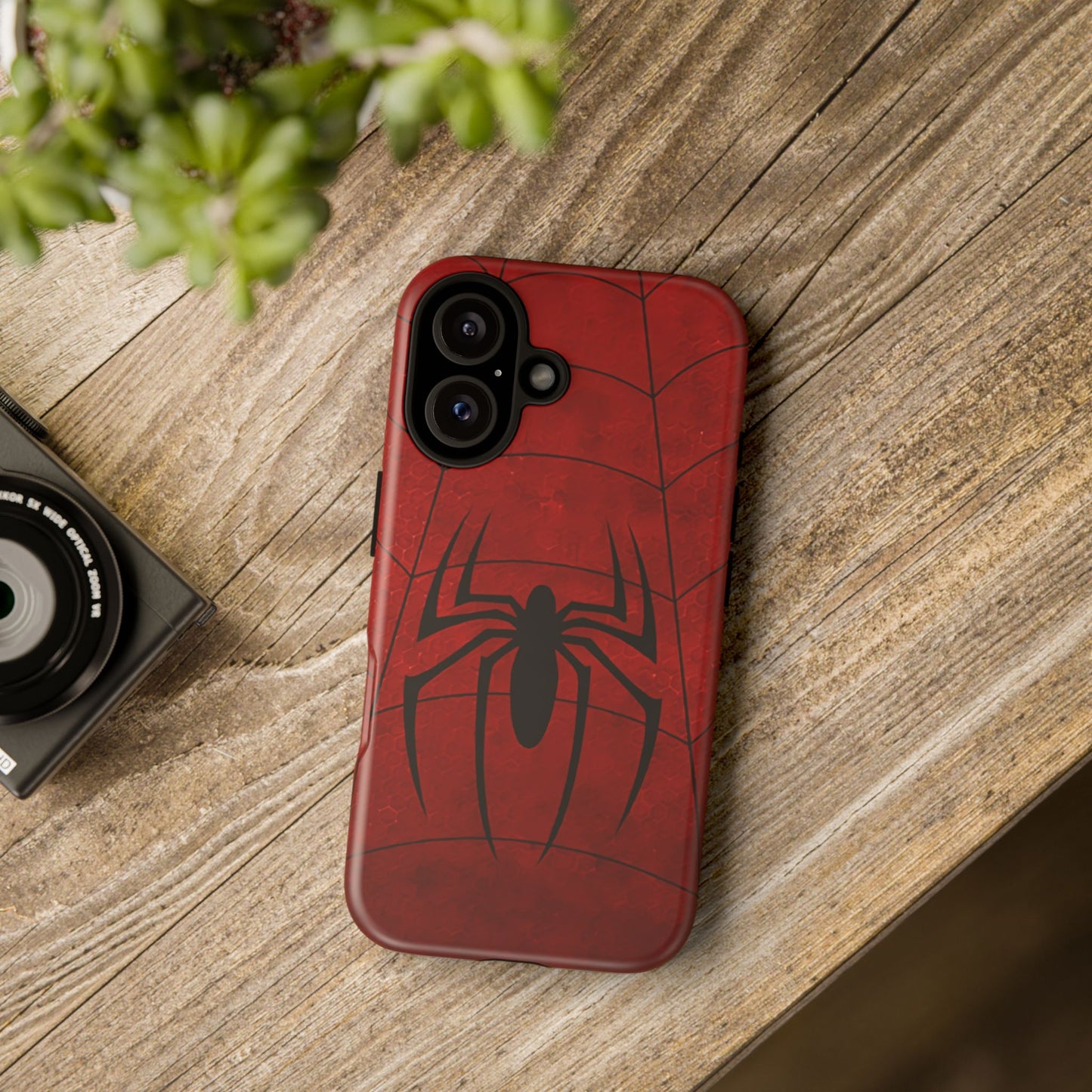 Spider Emblem Tough Phone Case — Red Web Armor