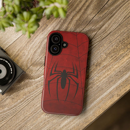 Spider Emblem Tough Phone Case — Red Web Armor