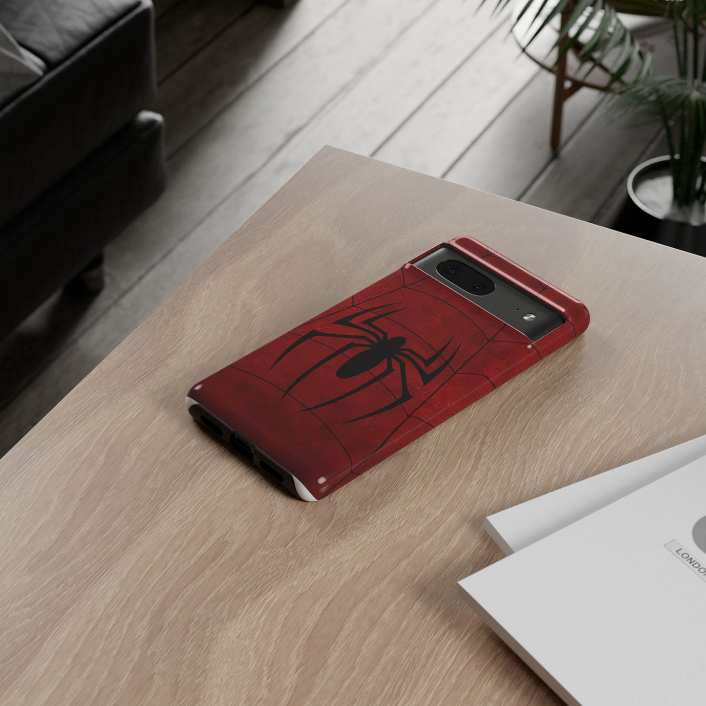 Spider Emblem Tough Phone Case — Red Web Armor
