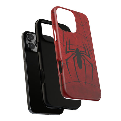 Spider Emblem Tough Phone Case — Red Web Armor