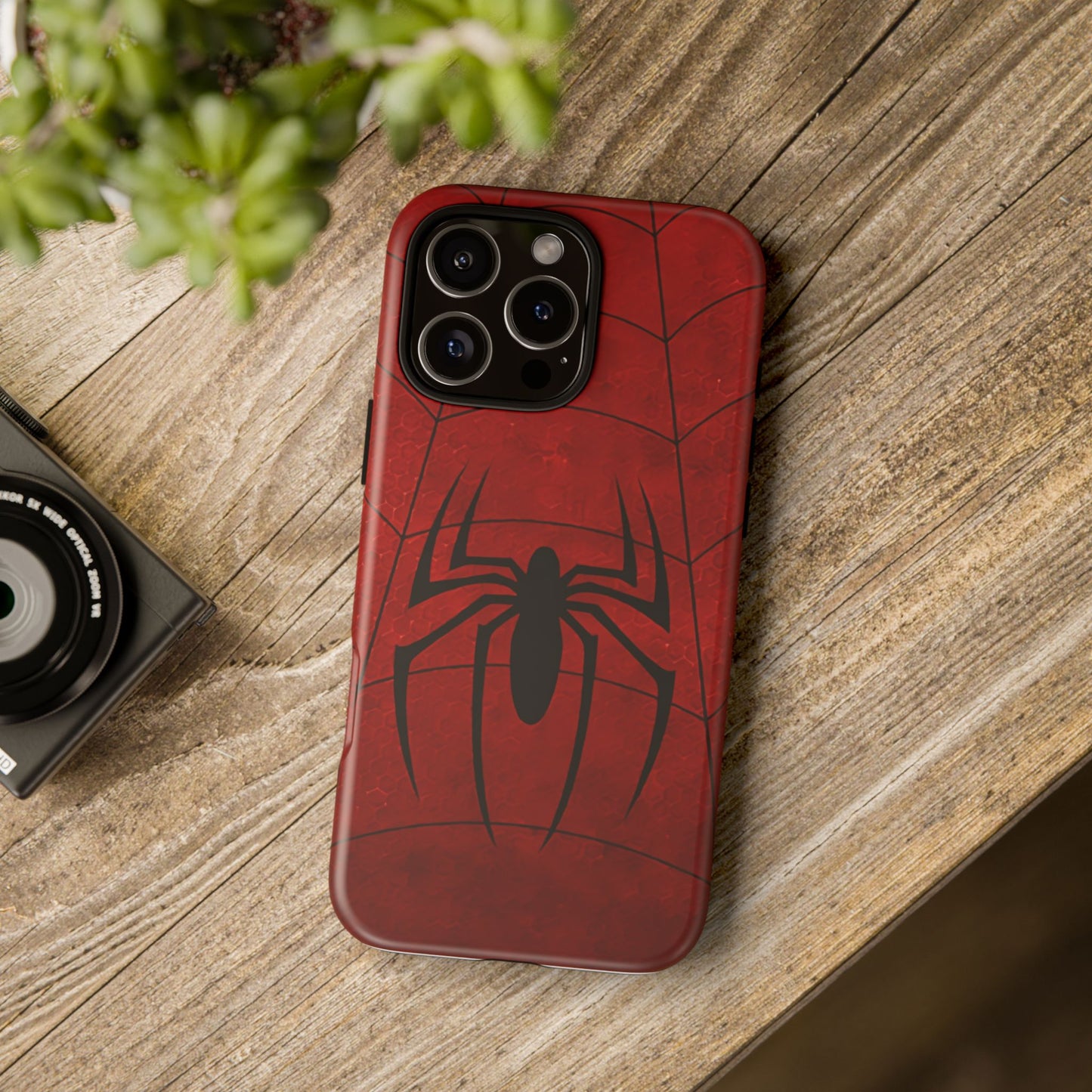 Spider Emblem Tough Phone Case — Red Web Armor