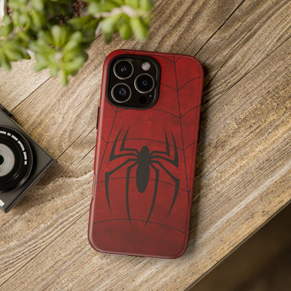 Spider Emblem Tough Phone Case — Red Web Armor