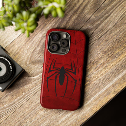 Spider Emblem Tough Phone Case — Red Web Armor