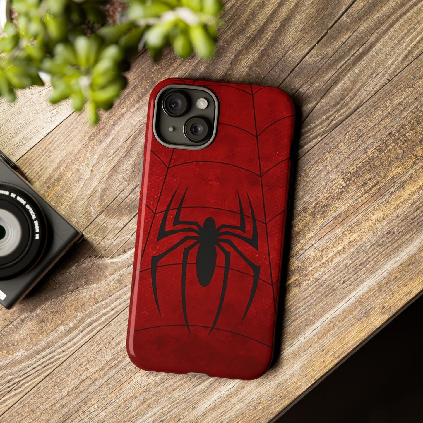 Spider Emblem Tough Phone Case — Red Web Armor