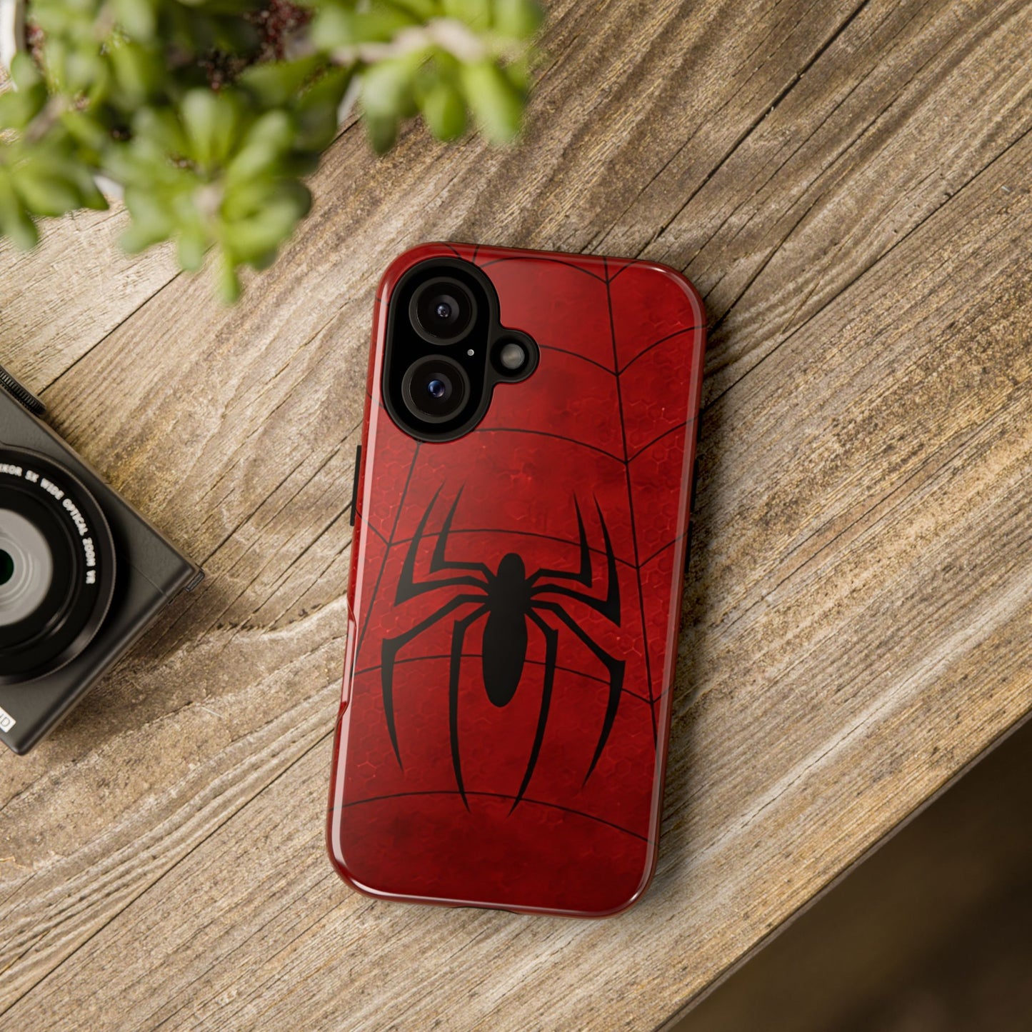 Spider Emblem Tough Phone Case — Red Web Armor