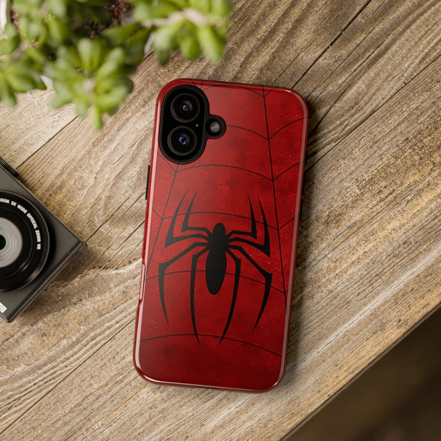 Spider Emblem Tough Phone Case — Red Web Armor