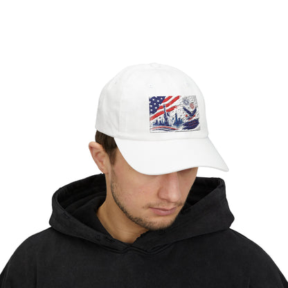 Patriotic Eagle & Flag Dad Cap — American Flag Baseball Hat