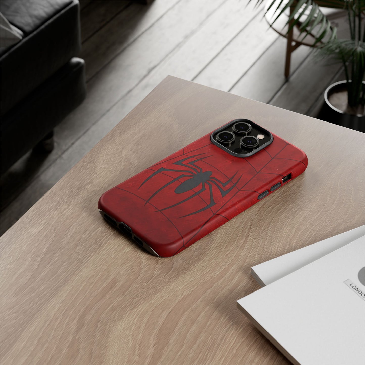 Spider Emblem Tough Phone Case — Red Web Armor
