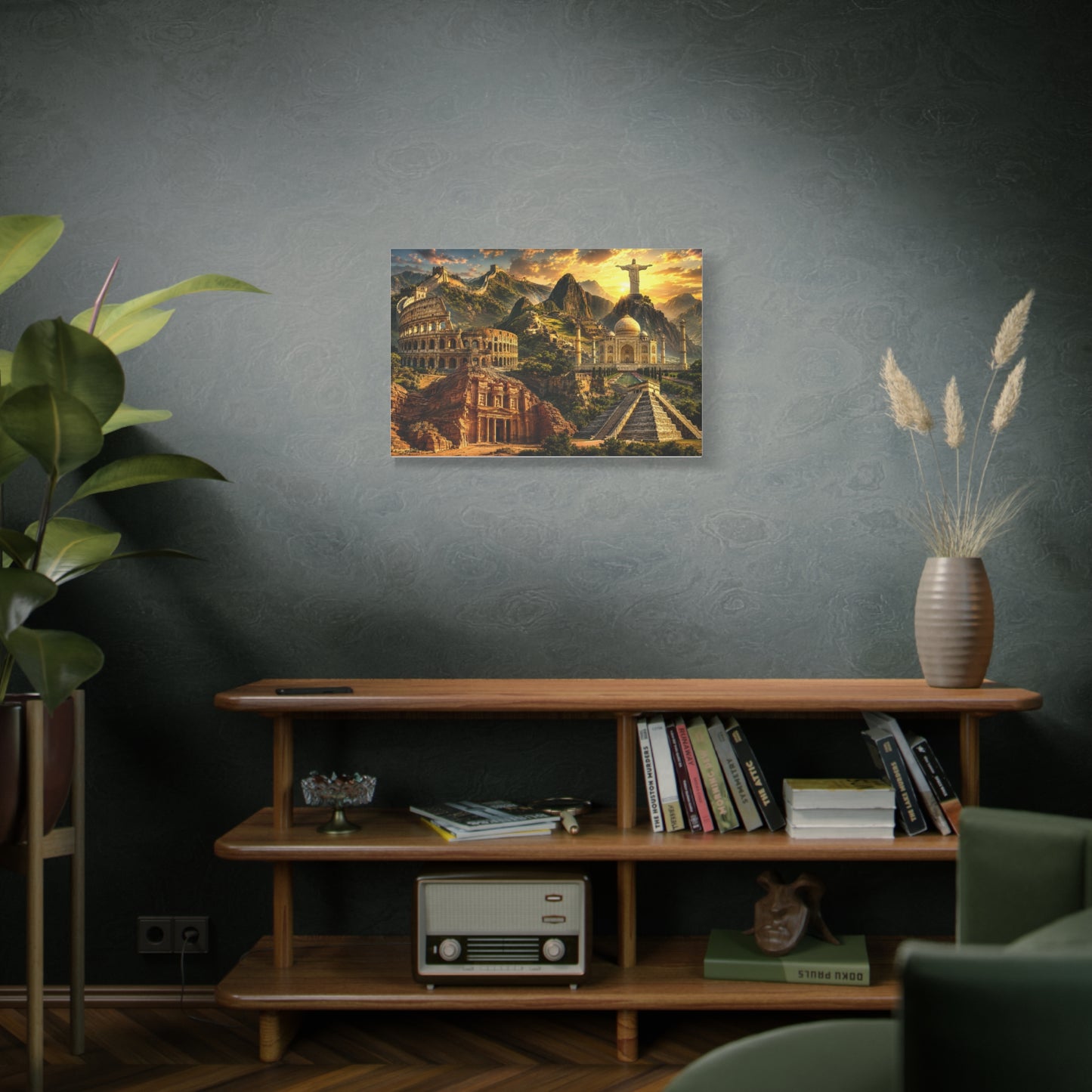 World Landmarks Matte Canvas Wall Art