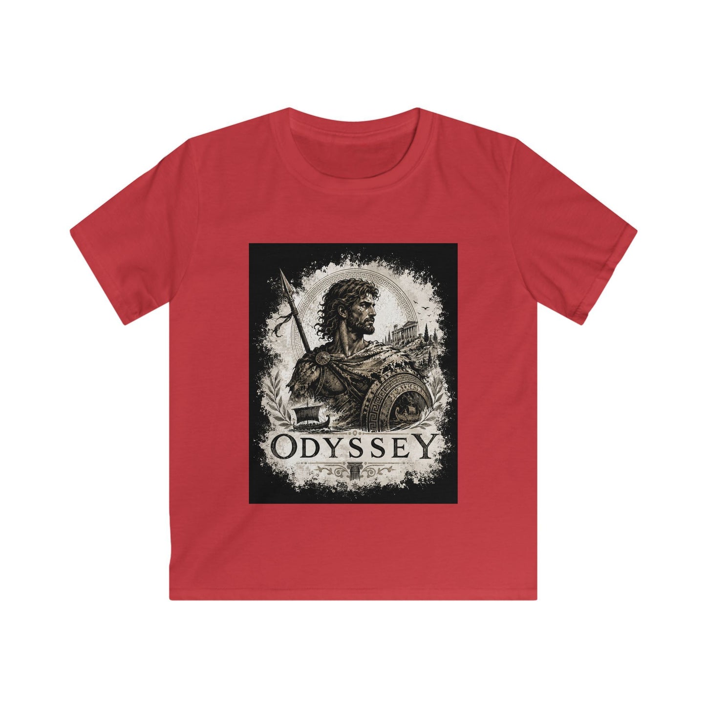 Kids T-Shirt — 'Odyssey' Ancient Hero Graphic Tee for Boys & Girls