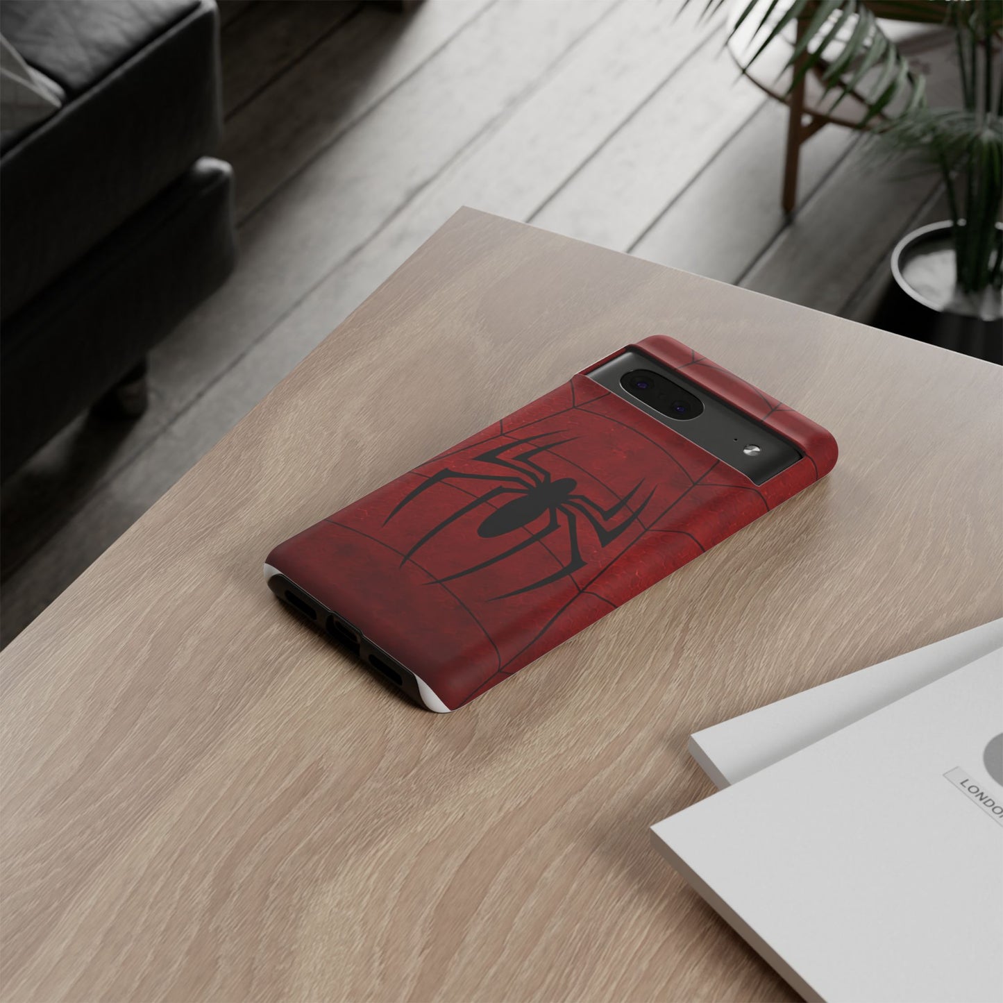 Spider Emblem Tough Phone Case — Red Web Armor