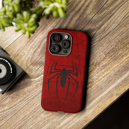 Spider Emblem Tough Phone Case — Red Web Armor