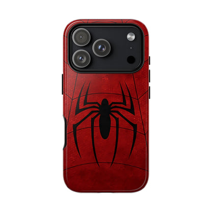 Spider Emblem Tough Phone Case — Red Web Armor