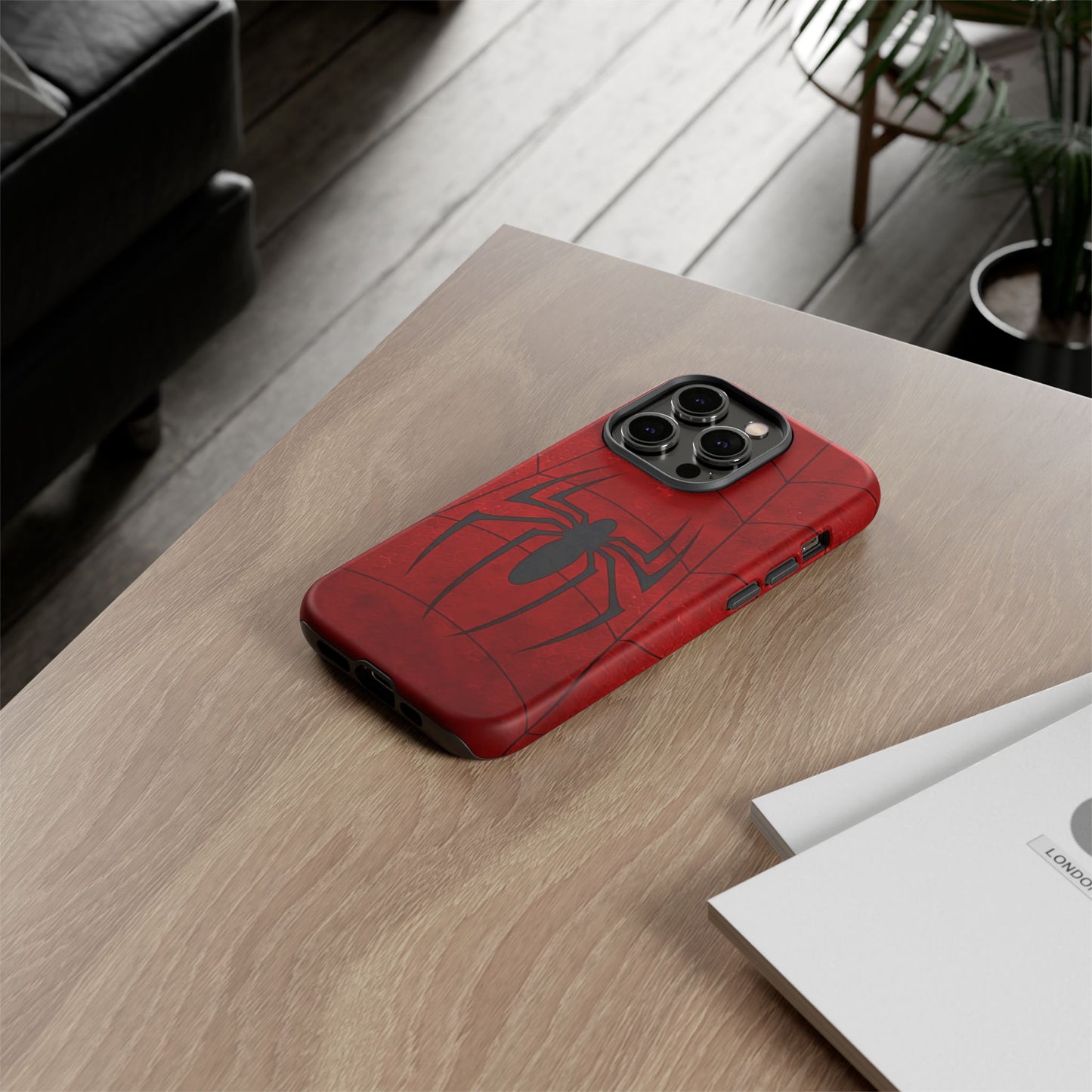 Spider Emblem Tough Phone Case — Red Web Armor