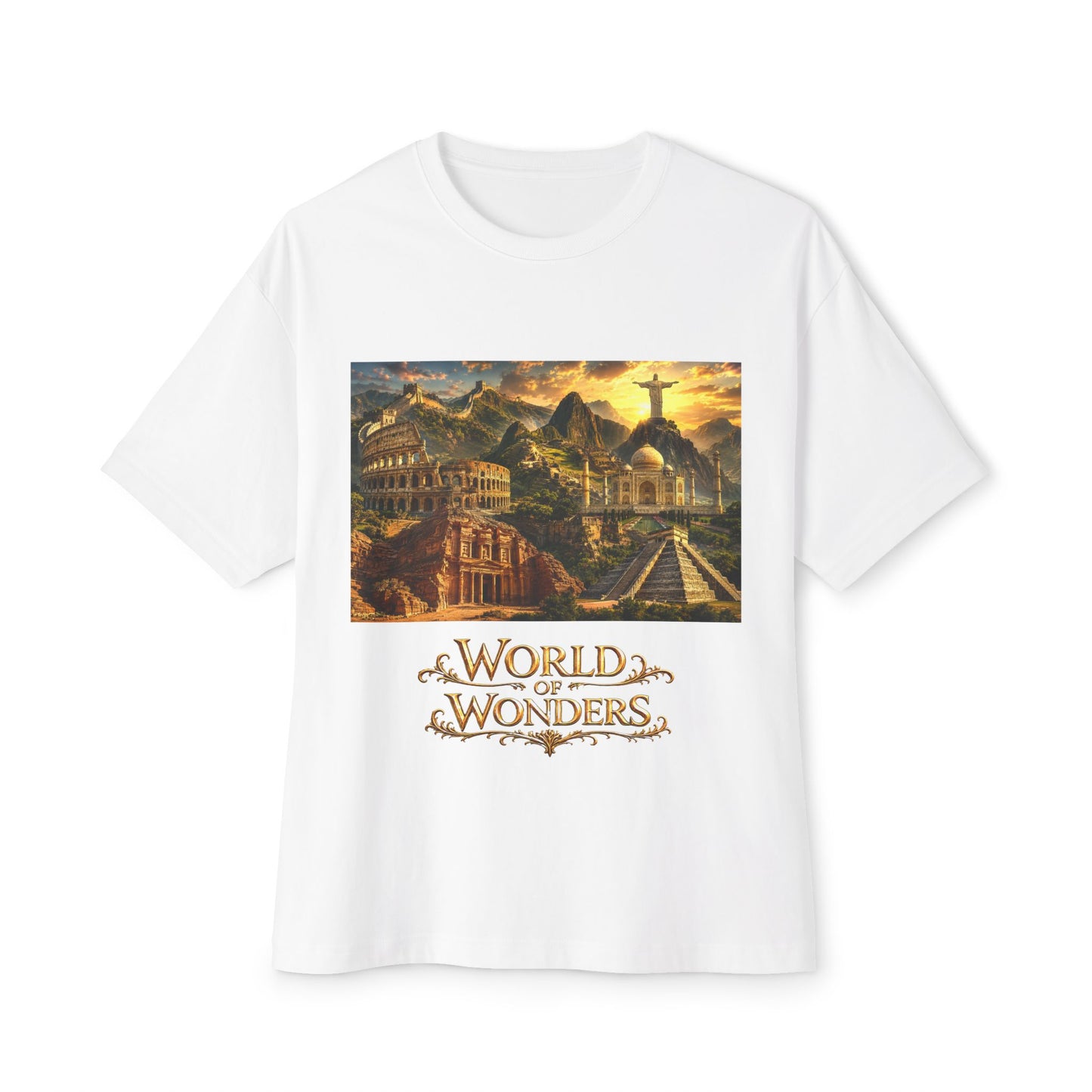 World of Wonders Tee — Vintage Travel Landmark Graphic T‑Shirt