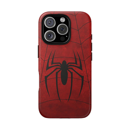 Spider Emblem Tough Phone Case — Red Web Armor