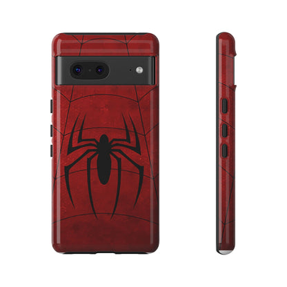 Spider Emblem Tough Phone Case — Red Web Armor