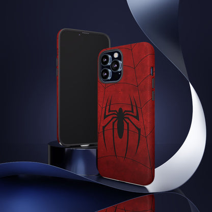 Spider Emblem Tough Phone Case — Red Web Armor
