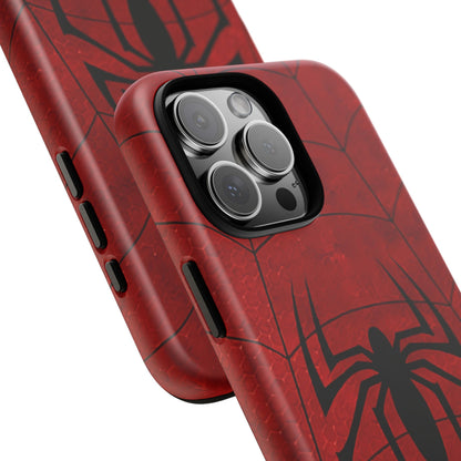 Spider Emblem Tough Phone Case — Red Web Armor