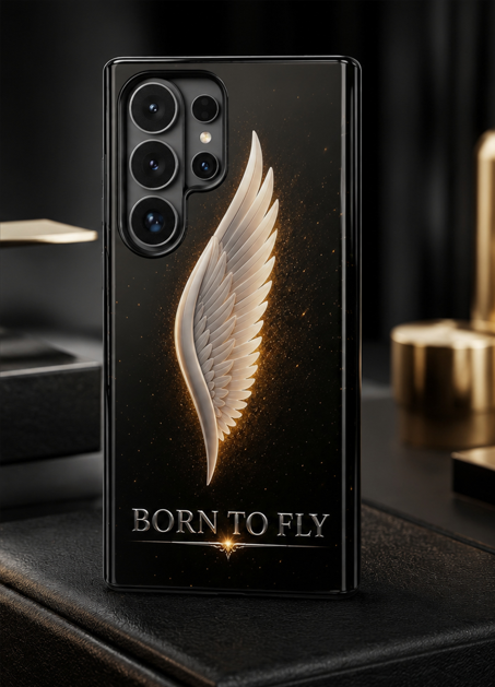 Phone Case — 'Born to Fly' Angel Wing Protective Tough Case
