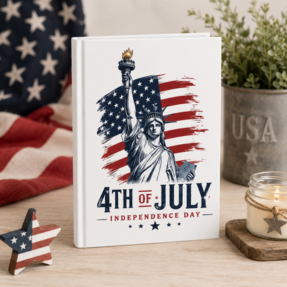 4th of July Hardcover Journal — “Freedom Is Not Free” Patriotic Independence Day Notebook
