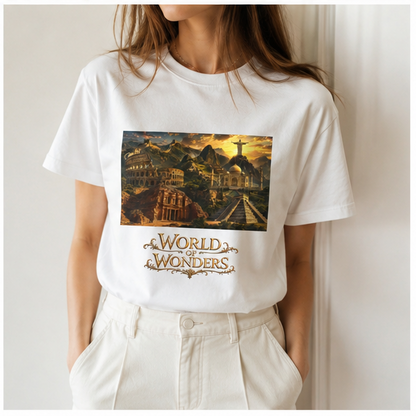 World of Wonders Tee — Vintage Travel Landmark Graphic T‑Shirt