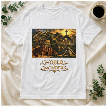World of Wonders Tee — Vintage Travel Landmark Graphic T‑Shirt