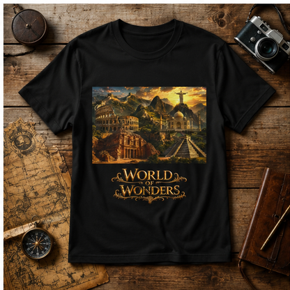 World of Wonders Tee — Vintage Travel Landmark Graphic T‑Shirt