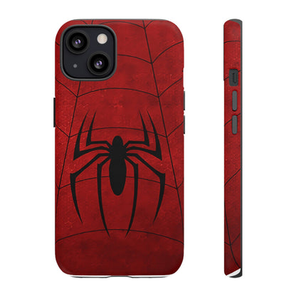 Spider Emblem Tough Phone Case — Red Web Armor