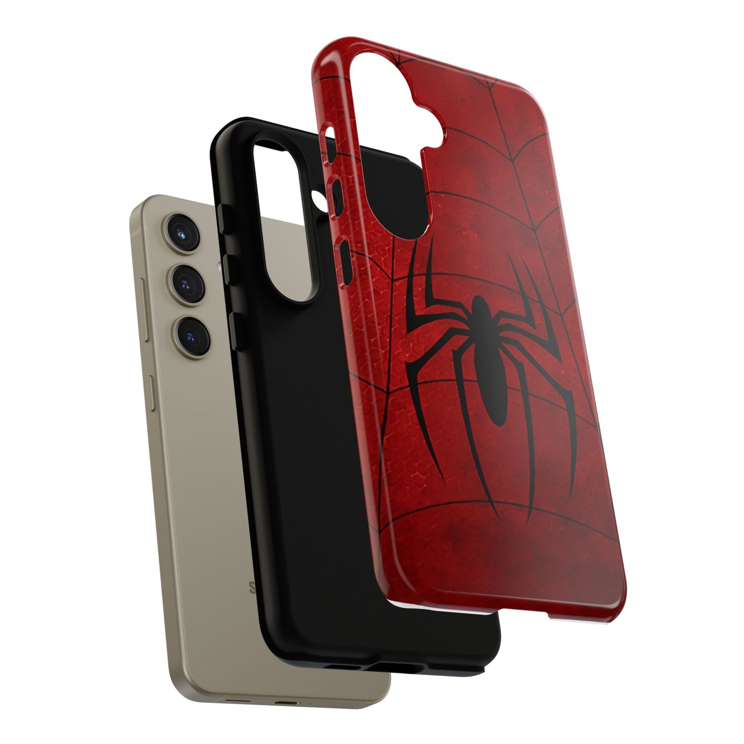 Spider Emblem Tough Phone Case — Red Web Armor