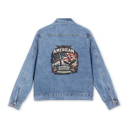 Denim Jacket — "American Heritage" Flag Back Patch