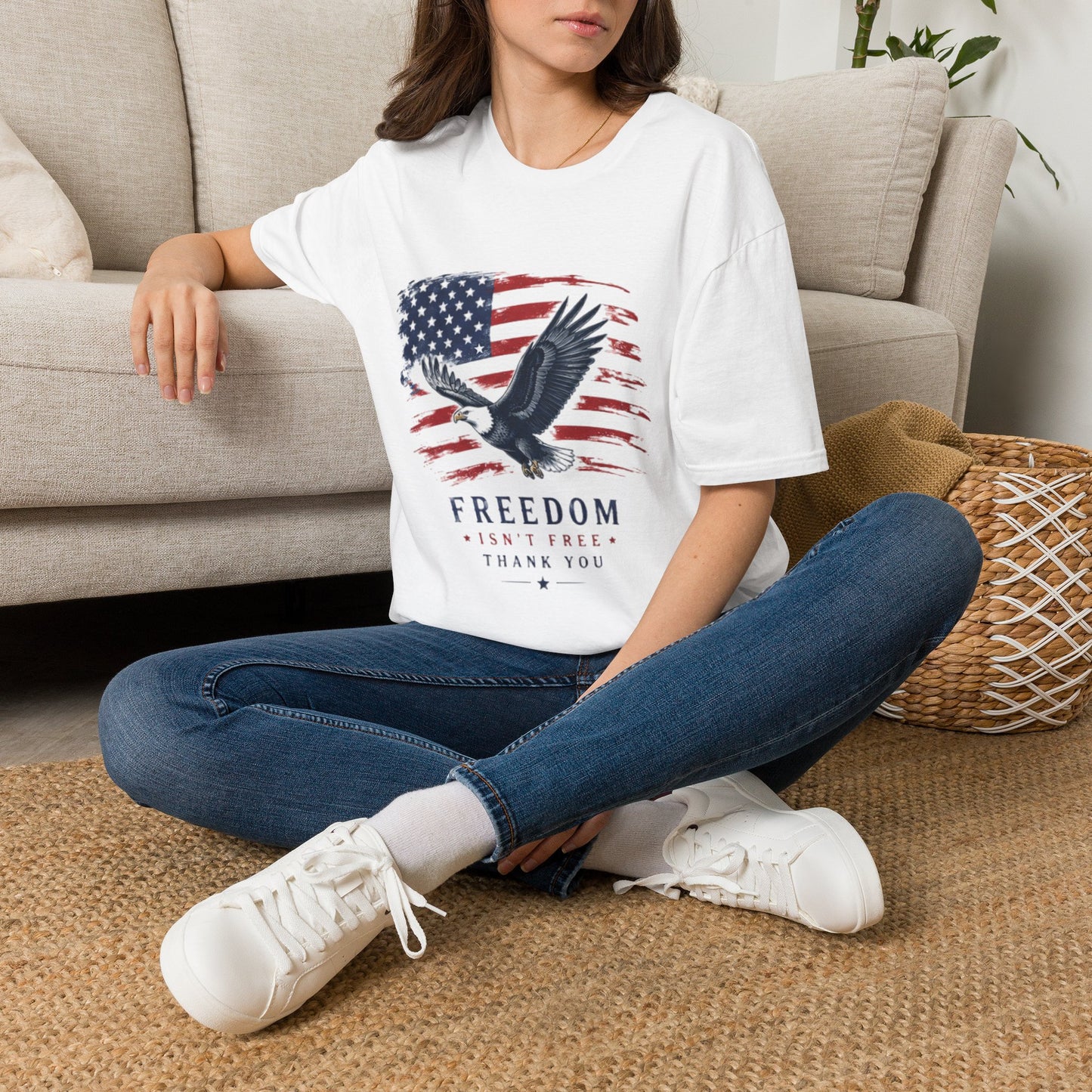 T-Shirt — American Flag Eagle “Freedom Isn’t Free” Patriotic Tee