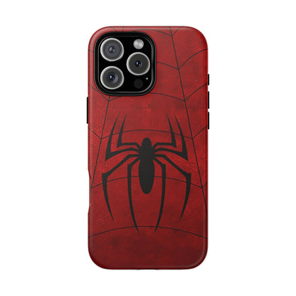 Spider Emblem Tough Phone Case — Red Web Armor