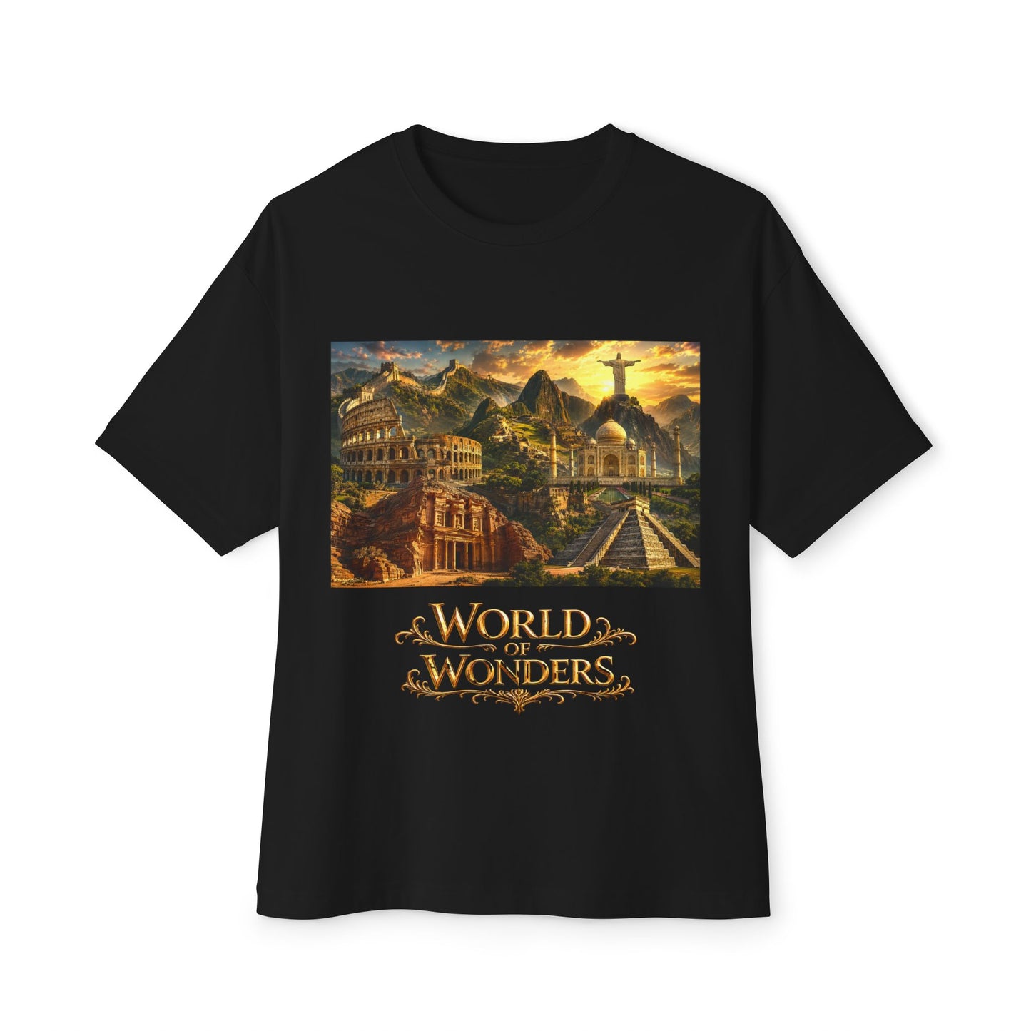 World of Wonders Tee — Vintage Travel Landmark Graphic T‑Shirt