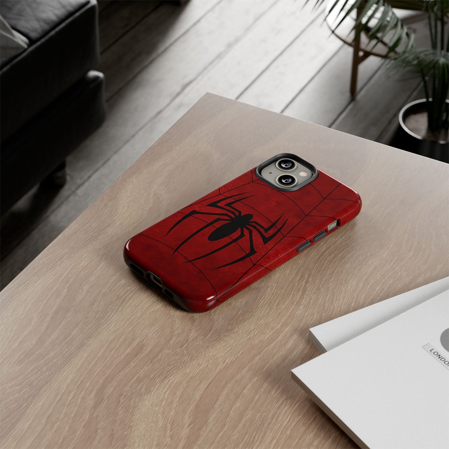 Spider Emblem Tough Phone Case — Red Web Armor