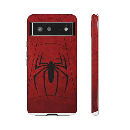 Spider Emblem Tough Phone Case — Red Web Armor