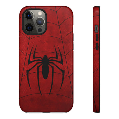 Spider Emblem Tough Phone Case — Red Web Armor