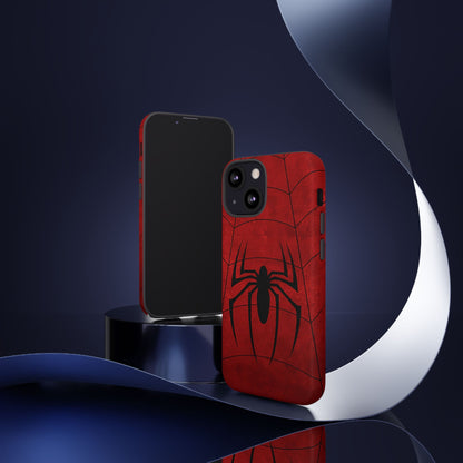 Spider Emblem Tough Phone Case — Red Web Armor
