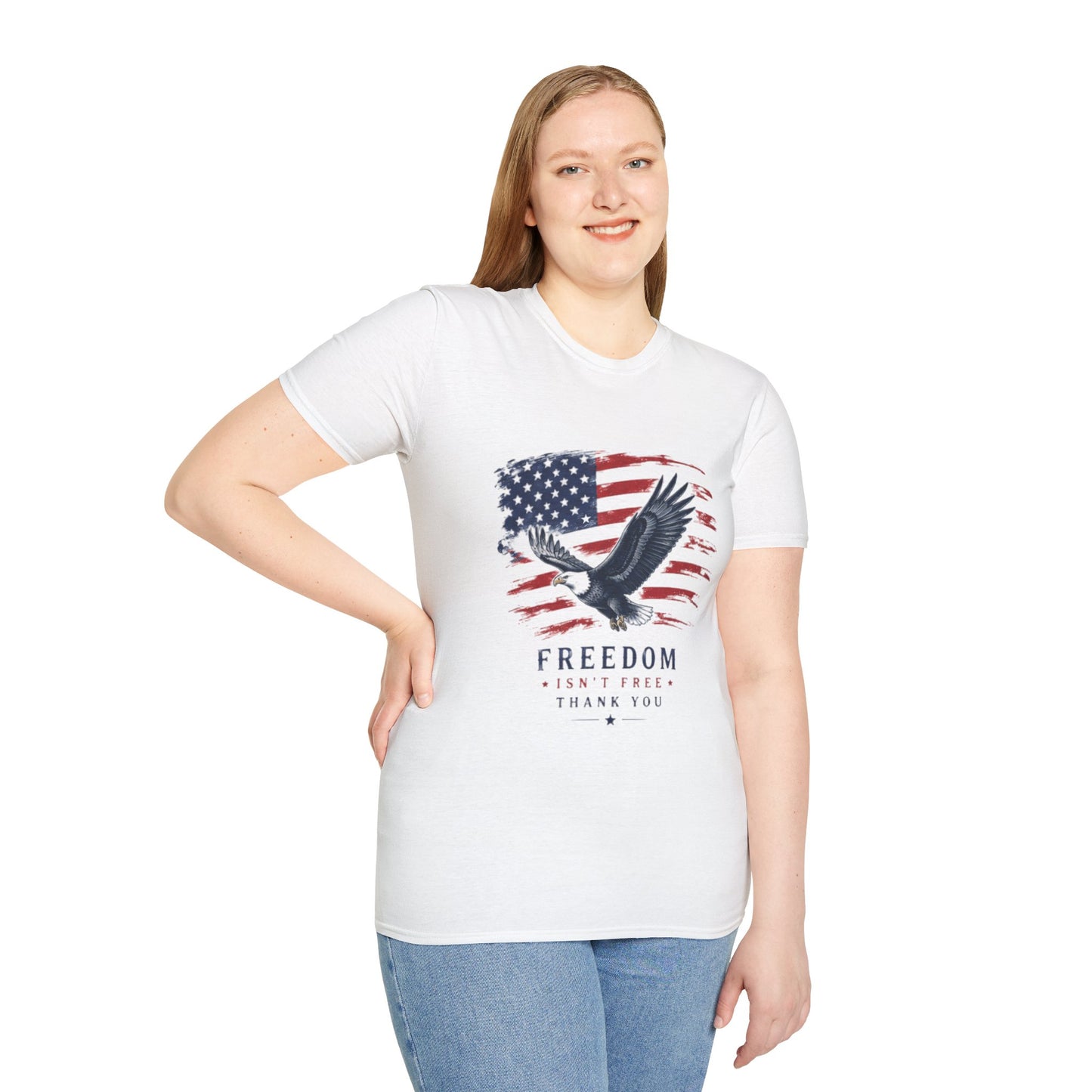 T-Shirt — American Flag Eagle “Freedom Isn’t Free” Patriotic Tee