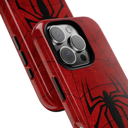 Spider Emblem Tough Phone Case — Red Web Armor