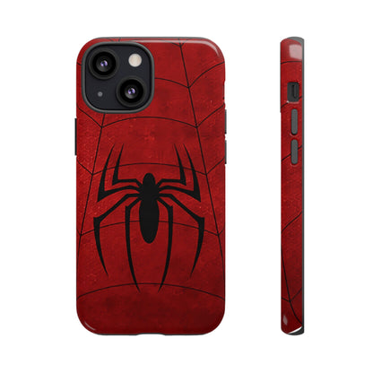 Spider Emblem Tough Phone Case — Red Web Armor