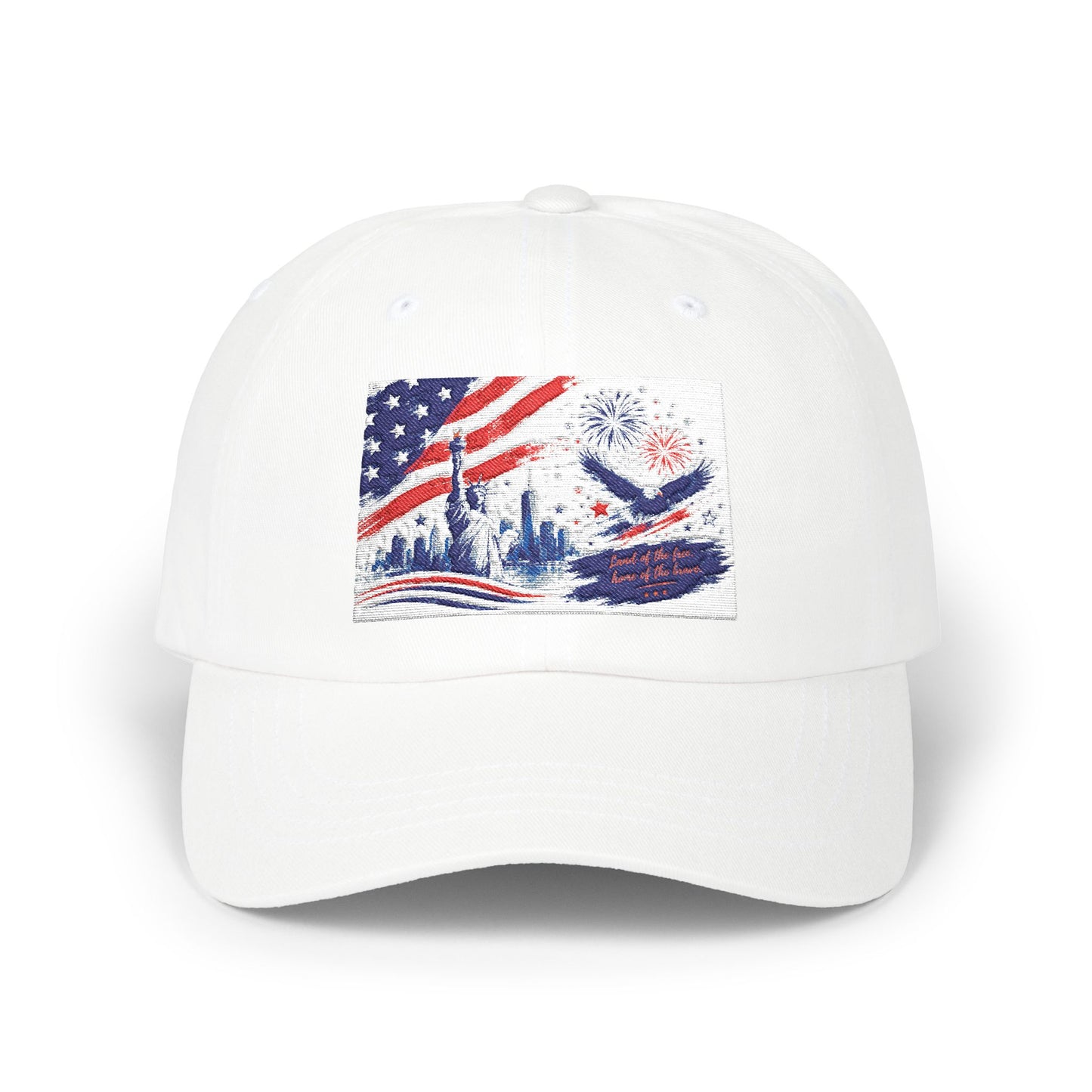Patriotic Eagle & Flag Dad Cap — American Flag Baseball Hat