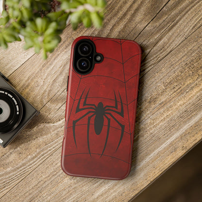 Spider Emblem Tough Phone Case — Red Web Armor
